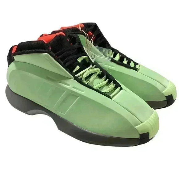 Adidas Crazy 1 Mens 10 Green Silver Black Orange Basketball Shoes Kobe Retro